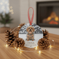 Load image into Gallery viewer, Custom Dog ArtCustom Dog Memorial Ornament | Personalized Pet Portrait Keepsake | Forever in My Heart Christmas Ornament Gift