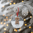 Load image into Gallery viewer, Custom Dog ArtCustom Dog Memorial Ornament | Personalized Pet Portrait Keepsake | Forever in My Heart Christmas Ornament Gift