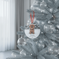 Load image into Gallery viewer, Custom Dog ArtCustom Dog Memorial Ornament | Personalized Pet Portrait Keepsake | Forever in My Heart Christmas Ornament Gift