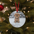 Load image into Gallery viewer, Custom Dog ArtCustom Dog Memorial Ornament | Personalized Pet Portrait Keepsake | Forever in My Heart Christmas Ornament Gift