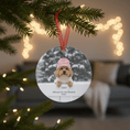 Load image into Gallery viewer, Custom Dog ArtCustom Dog Memorial Ornament | Personalized Portrait From Your Photo | Pet Loss Tribute Keepsake