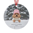 Load image into Gallery viewer, Custom Dog ArtCustom Dog Memorial Ornament | Personalized Portrait From Your Photo | Pet Loss Tribute Keepsake