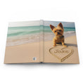 Load image into Gallery viewer, Custom Dog ArtCustom Dog Portrait Journal | Name in Sand | Personalized Matte Hardcover Notebook | Inspirational Manifestation Diary Gift for Dog Lovers