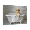 Load image into Gallery viewer, Custom Dog ArtCustom Golden Retriever Dog in Bathtub Art - Perfect Gift for Golden Retriever Moms
