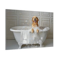 Load image into Gallery viewer, Custom Dog ArtCustom Golden Retriever Dog in Bathtub Art - Perfect Gift for Golden Retriever Moms