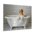 Load image into Gallery viewer, Custom Dog ArtCustom Golden Retriever Dog in Bathtub Art - Perfect Gift for Golden Retriever Moms
