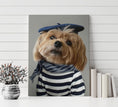 Load image into Gallery viewer, Custom Dog ArtCustom Parisian Dog Portrait - Personalized Pet Art in Elegant Beret