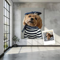 Load image into Gallery viewer, Custom Dog ArtCustom Parisian Dog Portrait - Personalized Pet Art in Elegant Beret