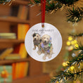 Load image into Gallery viewer, Custom Dog ArtCustom Pet Ornament from Photo - Personalized Dog Metal Ornament with Name - Custom Dog Portrait - Dog Memorial Gift - Ideal for Dog Lovers