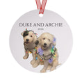 Load image into Gallery viewer, Custom Dog ArtCustom Pet Ornament from Photo - Personalized Dog Metal Ornament with Name - Custom Dog Portrait - Dog Memorial Gift - Ideal for Dog Lovers