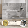 Load image into Gallery viewer, Custom Dog ArtCustom Pet Portrait - Your Dog in a Fun Bubble Bath Canvas | Personalized Pet Artwork