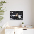 Load image into Gallery viewer, Custom Dog ArtDog Bath Time Framed Art, Pet Lovers Decor, Fun Home Wall Art, Dog Owner Gift, Bubble Bath Canvas, Pet Bathroom Art