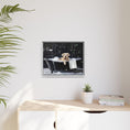 Load image into Gallery viewer, Custom Dog ArtDog Bath Time Framed Art, Pet Lovers Decor, Fun Home Wall Art, Dog Owner Gift, Bubble Bath Canvas, Pet Bathroom Art