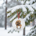 Load image into Gallery viewer, Custom Dog Memorial Photo Ornament | Personalized Dog Loss Gift Keepsake