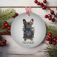 Load image into Gallery viewer, Custom Dog ArtFrench Bulldog Christmas Ornament | Personalized