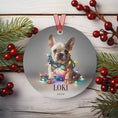 Load image into Gallery viewer, Custom Dog ArtFrench Bulldog Christmas Ornament | Personalized