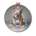 Load image into Gallery viewer, Custom Dog ArtFrench Bulldog Christmas Ornament | Personalized