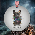 Load image into Gallery viewer, Custom Dog ArtFrench Bulldog Christmas Ornament | Personalized