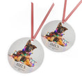 Load image into Gallery viewer, Custom Dog ArtGerman Shepherd Puppy Christmas Ornament | Personalized