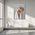 Load image into Gallery viewer, Custom Dog ArtGoldedoodle Spa Canvas Wall Art - Pampered Pup Bathroom Decor
