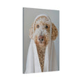 Load image into Gallery viewer, Custom Dog ArtGoldedoodle Spa Canvas Wall Art - Pampered Pup Bathroom Decor