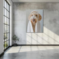 Load image into Gallery viewer, Custom Dog ArtGoldedoodle Spa Canvas Wall Art - Pampered Pup Bathroom Decor