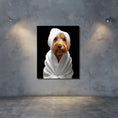 Load image into Gallery viewer, Custom Dog ArtGolden Doodle Spa Canvas Wall Art - Pampered Pup Bathroom Decor