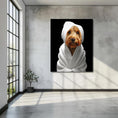 Load image into Gallery viewer, Custom Dog ArtGolden Doodle Spa Canvas Wall Art - Pampered Pup Bathroom Decor