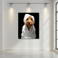 Load image into Gallery viewer, Custom Dog ArtGolden Doodle Spa Canvas Wall Art - Pampered Pup Bathroom Decor