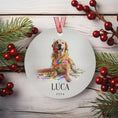 Load image into Gallery viewer, Custom Dog ArtGolden Retriever Christmas Ornament | Personalized