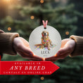 Load image into Gallery viewer, Custom Dog ArtGolden Retriever Christmas Ornament | Personalized