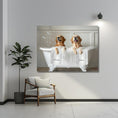 Load image into Gallery viewer, Custom Dog ArtGolden Retrievers in Bubble Bath Art - Personalized Golden Retriever Bath Print on Canvas
