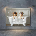 Load image into Gallery viewer, Custom Dog ArtGolden Retrievers in Bubble Bath Art - Personalized Golden Retriever Bath Print on Canvas