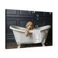 Load image into Gallery viewer, Custom Dog Art Goldendoodle Bath Art | Personalized Goldendoodle Gift | CustomDogArt.com | 2024