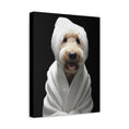 Load image into Gallery viewer, Custom Dog ArtGoldendoodle Bathroom Canvas Wall Art, Dog Lover Gift, Matte Canvas Print, Bathroom Spa Decor, Funny Dog Artwork