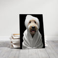 Load image into Gallery viewer, Custom Dog ArtGoldendoodle Bathroom Canvas Wall Art, Dog Lover Gift, Matte Canvas Print, Bathroom Spa Decor, Funny Dog Artwork