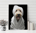 Load image into Gallery viewer, Custom Dog ArtGoldendoodle Bathroom Canvas Wall Art, Dog Lover Gift, Matte Canvas Print, Bathroom Spa Decor, Funny Dog Artwork