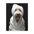 Load image into Gallery viewer, Custom Dog ArtGoldendoodle Bathroom Canvas Wall Art, Dog Lover Gift, Matte Canvas Print, Bathroom Spa Decor, Funny Dog Artwork