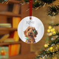Load image into Gallery viewer, Custom Dog ArtGoldendoodle Christmas Ornament | Personalized
