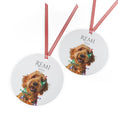 Load image into Gallery viewer, Custom Dog ArtGoldendoodle Christmas Ornament | Personalized