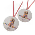 Load image into Gallery viewer, Custom Dog ArtGoldendoodle Christmas Ornament | Personalized