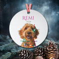 Load image into Gallery viewer, Custom Dog ArtGoldendoodle Christmas Ornament | Personalized