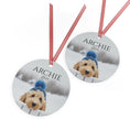 Load image into Gallery viewer, Personalized Goldendoodle Christmas Ornament – Durable White Aluminum, Festive Holiday Decor, Scratch & Chip-Resistant Gift