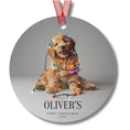 Load image into Gallery viewer, Custom Dog ArtGoldendoodle Puppy Christmas Ornament | Personalized