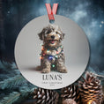 Load image into Gallery viewer, Custom Dog ArtGoldendoodle Puppy Christmas Ornament | Personalized