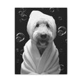 Load image into Gallery viewer, Custom Dog ArtGoldendoodle Spa Art Black and White Print – Adorable Dog Wall Decor, Bath Time Funny Dog Poster, Grooming Gift, Cute Goldendoodle Gift for Dog Lovers