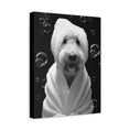 Load image into Gallery viewer, Custom Dog ArtGoldendoodle Spa Art Black and White Print – Adorable Dog Wall Decor, Bath Time Funny Dog Poster, Grooming Gift, Cute Goldendoodle Gift for Dog Lovers