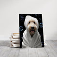 Load image into Gallery viewer, Custom Dog ArtGoldendoodle Spa Art Print – Adorable Dog Wall Decor, Bath Time Funny Dog Poster, Grooming Gift, Cute Goldendoodle Gift for Dog Lovers