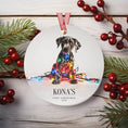 Load image into Gallery viewer, Custom Dog ArtHarlequin Great Dane Puppy Ornament | Personalized