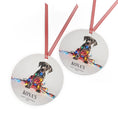 Load image into Gallery viewer, Custom Dog ArtHarlequin Great Dane Puppy Ornament | Personalized